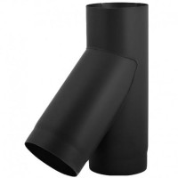 Трійник чорний сталевий 45° для димоходу Ø250