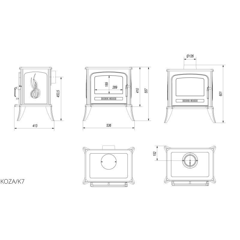 Піч Kratki KOZA K7 (5 кВт)